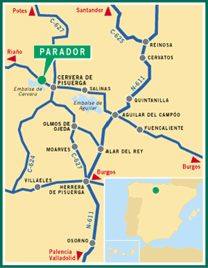 Parador Cervera De Pisuerga map
