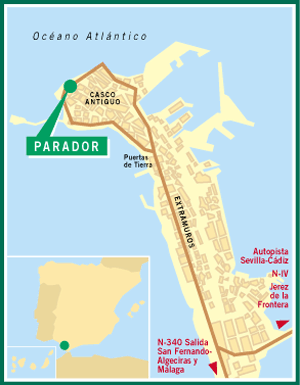 Parador of Cadiz map